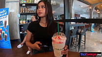 Petite Thai teen swallowed dick before rough pussy fucking